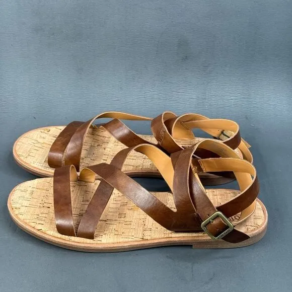 Kork-Ease Bryleigh Brown Leather Sandals shoes women’ssize 10