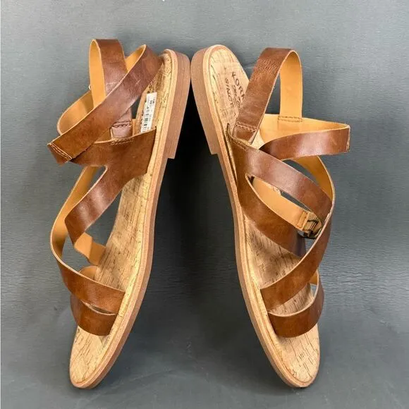 Kork-Ease Bryleigh Brown Leather Sandals shoes women’ssize 10