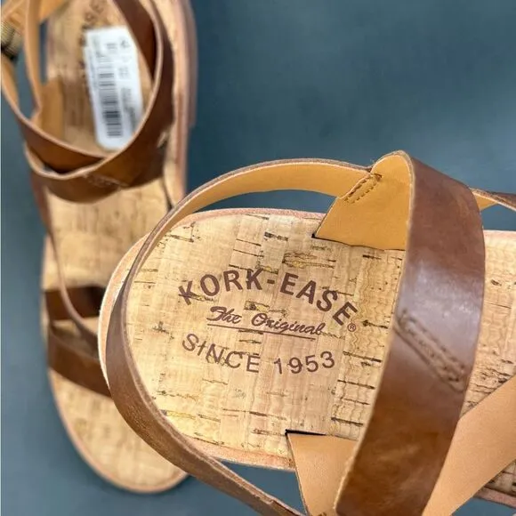 Kork-Ease Bryleigh Brown Leather Sandals shoes women’ssize 10