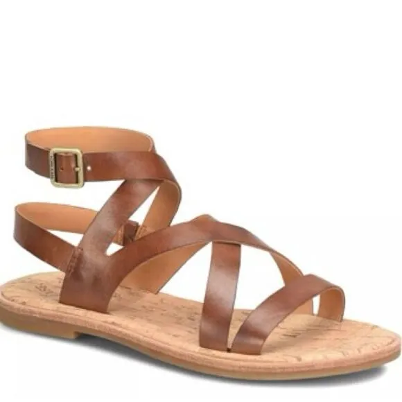 Kork-Ease Bryleigh Brown Leather Sandals shoes women’ssize 10