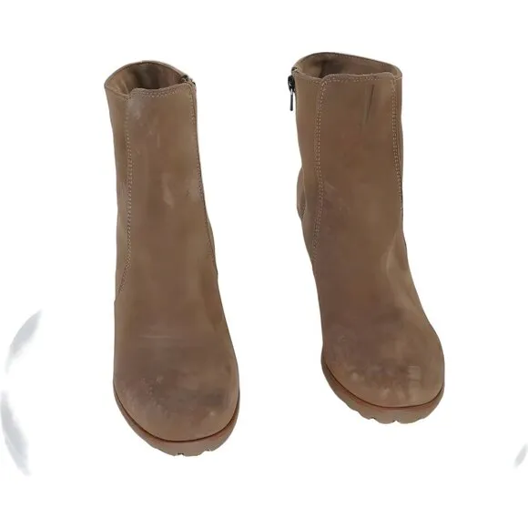 La Canadienne Krista Waterproof Leather Wedge Booties Size 7