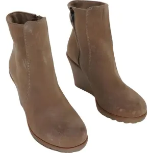 La Canadienne Krista Waterproof Leather Wedge Booties Size 7