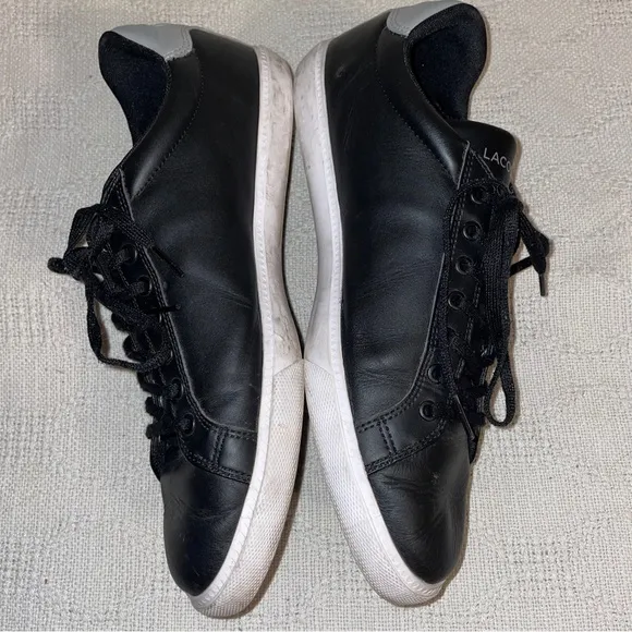 Lacoste Casual Sneakers Men’s Size 10.5 M Black Leather Lace Up Gator Comfort