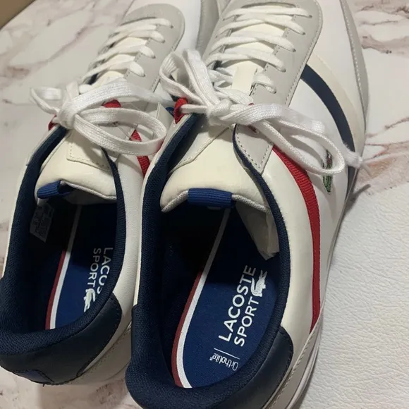 Lacoste Giron TCL White Lace Up Sneakers Men's 13
