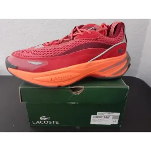 Lacoste Mens Odyssa Textile Sneakers Color Red/Orange Shoes 12 M