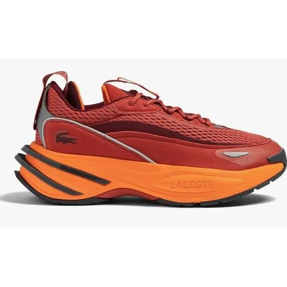 Lacoste Mens Odyssa Textile Sneakers Color Red/Orange Shoes 12 M