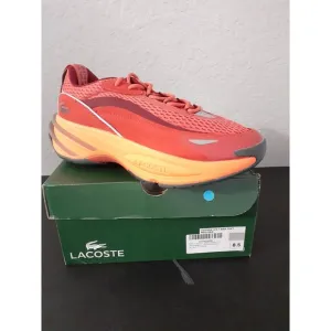Lacoste Mens Odyssa Textile Sneakers Color Red/Orange Shoes 8.5