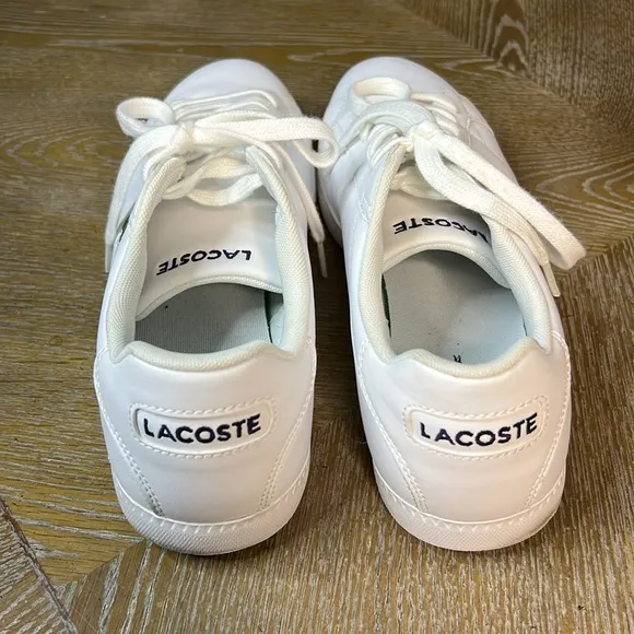 LACOSTE Men's White Graduate Leather and Synthetic Sneakers 10