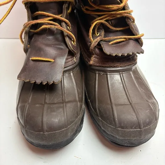 LaCrosse Big Mountain Vintage Brown Leather Snow Boots Duck Winter Tall Keltie