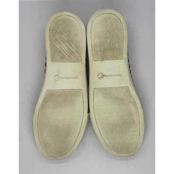 L’Amour Des Pieds Karsha Woven Leather Slip On Sneakers Women's Size 8.5