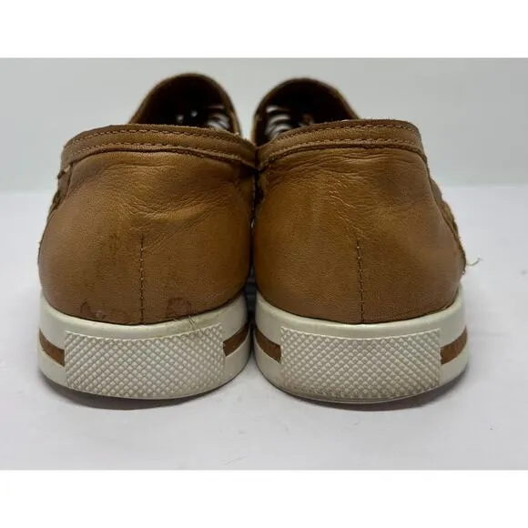 L’Amour Des Pieds Karsha Woven Leather Slip On Sneakers Women's Size 8.5