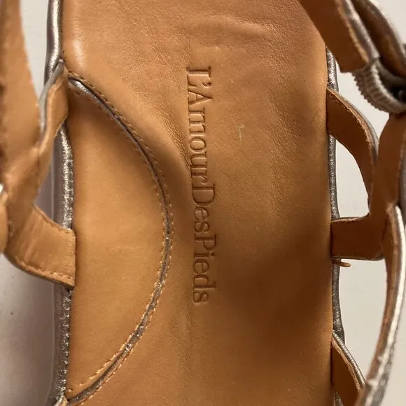 L'Amour Des Pieds Silver Sandals
