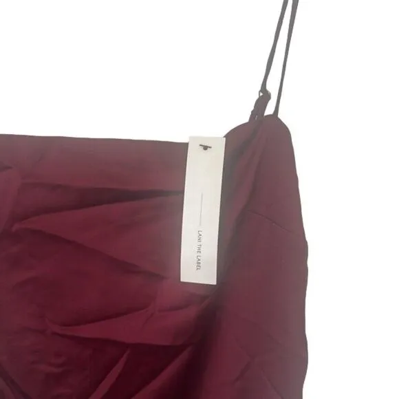 Lani the Label Satin Mini Slip Dress Women's Burgundy Size Medium NWT