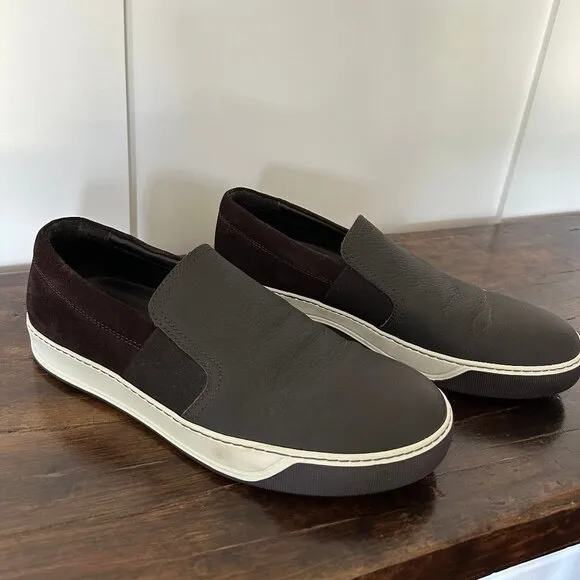 Lanvin, Brown, Men's, Size 10 Slip On Sneakers