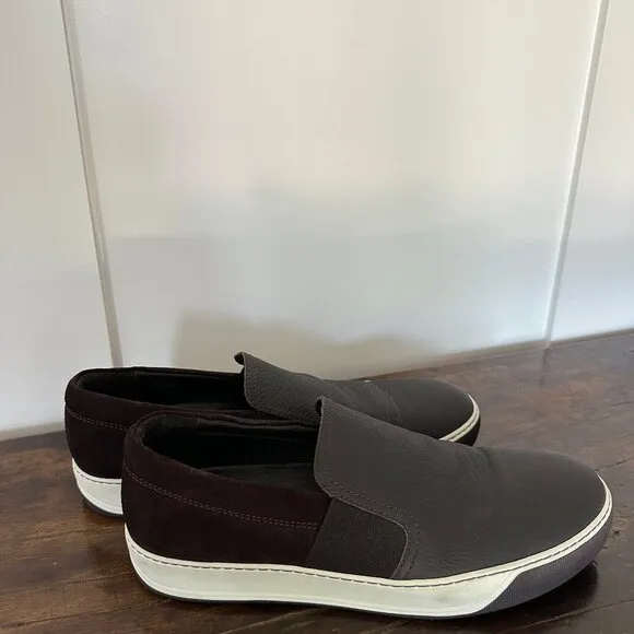 Lanvin, Brown, Men's, Size 10 Slip On Sneakers