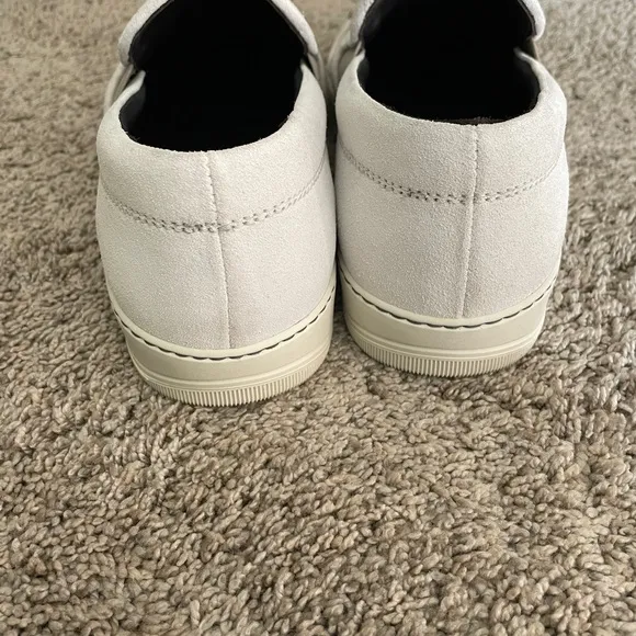 Lanvin Mens Suede Slip-on Sneakers