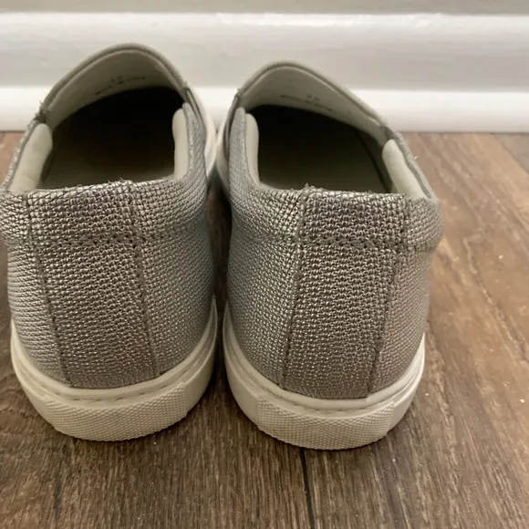 Lanvin Womens Slip On Low Top Sneakers Grey Calfskin Goatskin