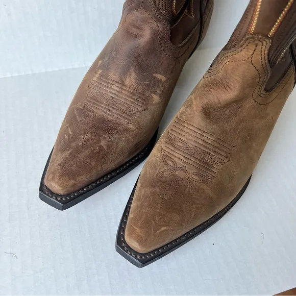 Laredo Lea Vamp Fox 5732 Embroidered Leather Western Boots sz‎ 8.5