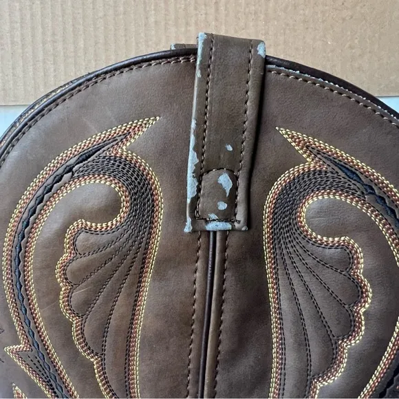 Laredo Lea Vamp Fox 5732 Embroidered Leather Western Boots sz‎ 8.5