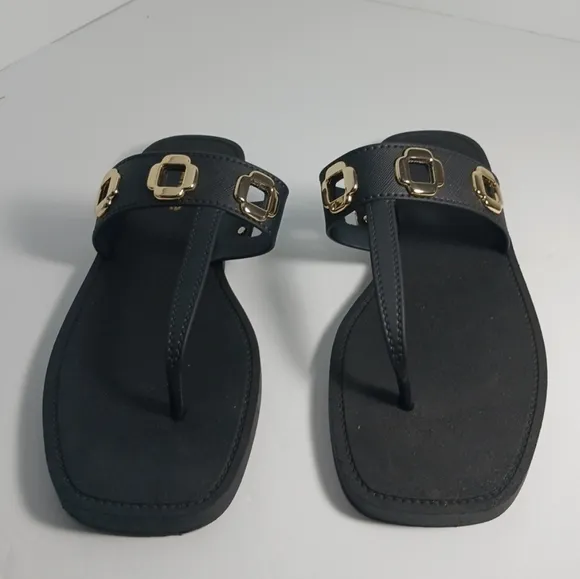 Larrounde Women Shoes Milan S Black Sandals PVC Size 10/11