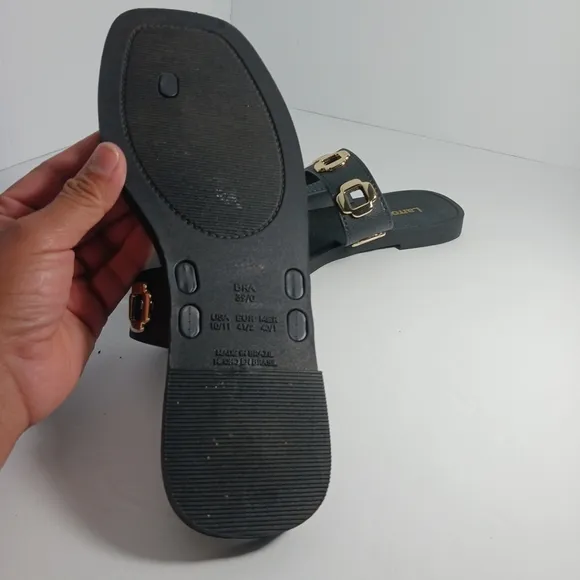 Larrounde Women Shoes Milan S Black Sandals PVC Size 10/11