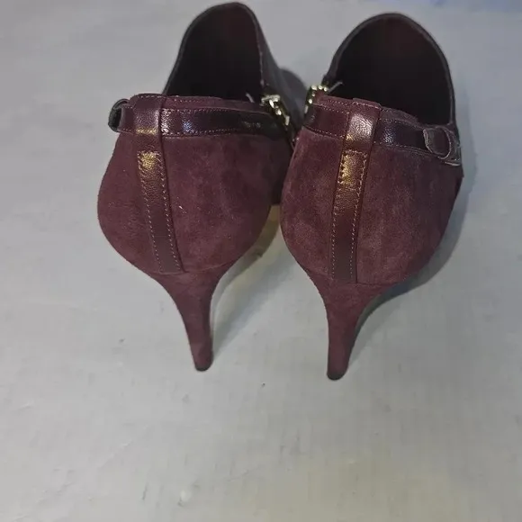 Lauren by Ralph Lauren Women Pablo Ankle Boots Deep Maroon Sz 9.5