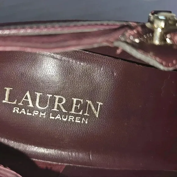 Lauren by Ralph Lauren Women Pablo Ankle Boots Deep Maroon Sz 9.5