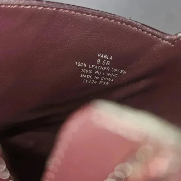Lauren by Ralph Lauren Women Pablo Ankle Boots Deep Maroon Sz 9.5
