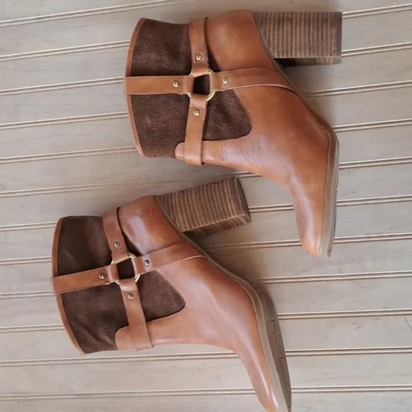 Lauren Ralph Lauren Dylan Suede Leather Mid Heel Boots. Size 8.5