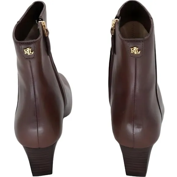 Lauren Ralph Lauren Willa Dark Mahogany Ankle Boots Womens Size 9 B