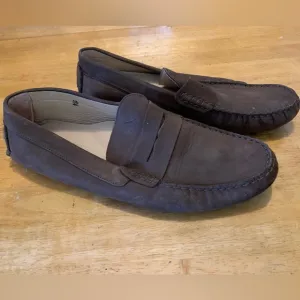 LAURENT EFFEL  Nubuck Leather Driving SHOES Slippers US 13 / EU 46 Nubby soles