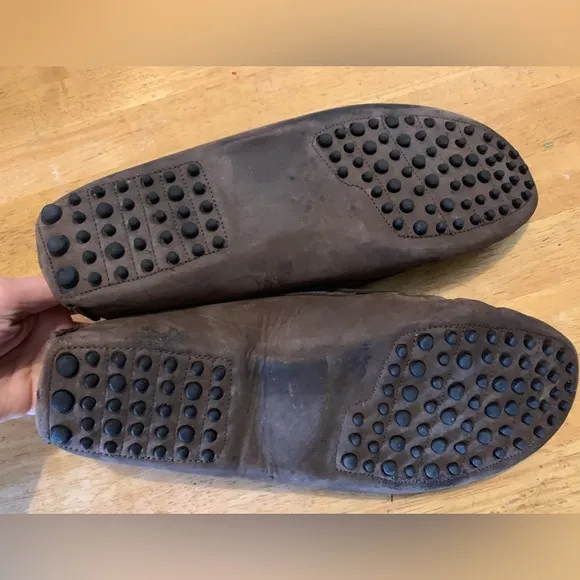 LAURENT EFFEL  Nubuck Leather Driving SHOES Slippers US 13 / EU 46 Nubby soles