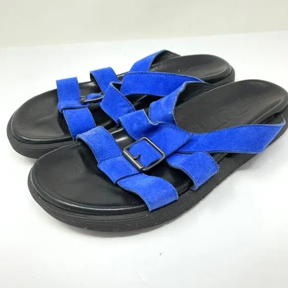 LD Tuttle Women's Size 37 US 7 The Unit Slide Sandals Royal Blue Suede