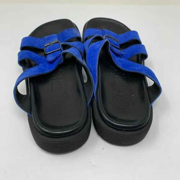 LD Tuttle Women's Size 37 US 7 The Unit Slide Sandals Royal Blue Suede