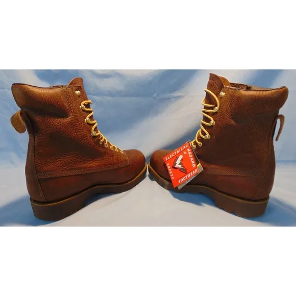 Lehigh Leather Safety Shoes Power Cushion 8&quot; Steel Toe Work Boots Unisex
