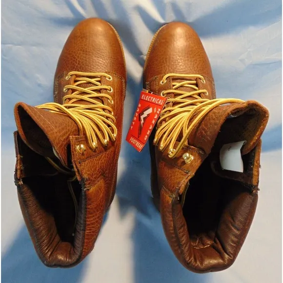 Lehigh Leather Safety Shoes Power Cushion 8&quot; Steel Toe Work Boots Unisex
