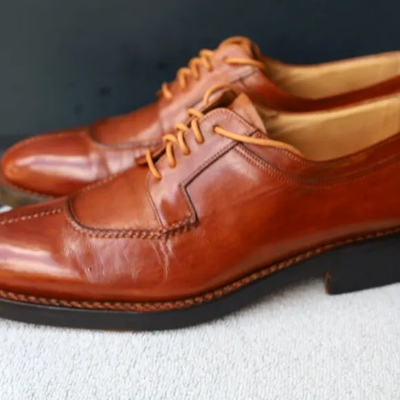 Lidfort for Barneys New York 8-US Brown Split Toe Norvegese Oxford Mens Dress Sh