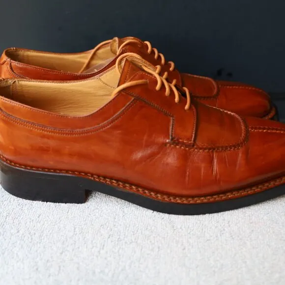 Lidfort for Barneys New York 8-US Brown Split Toe Norvegese Oxford Mens Dress Sh