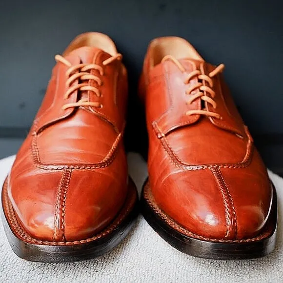 Lidfort for Barneys New York 8-US Brown Split Toe Norvegese Oxford Mens Dress Sh