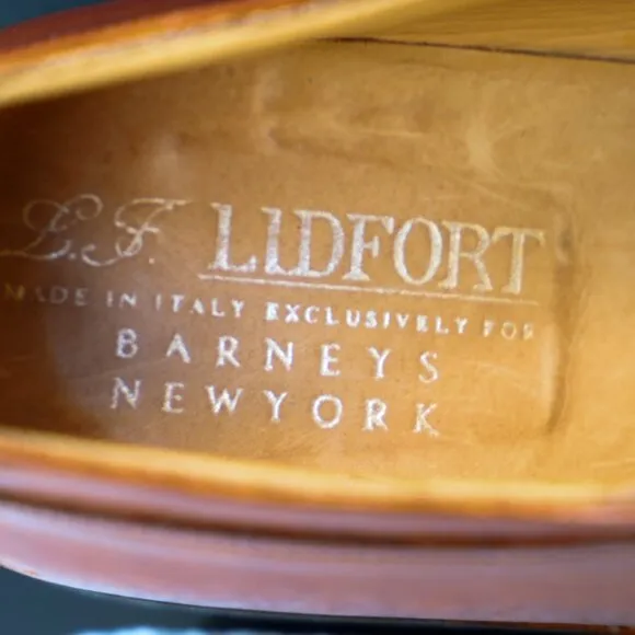 Lidfort for Barneys New York 8-US Brown Split Toe Norvegese Oxford Mens Dress Sh