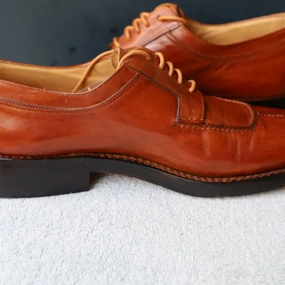 Lidfort for Barneys New York 8-US Brown Split Toe Norvegese Oxford Mens Dress Sh