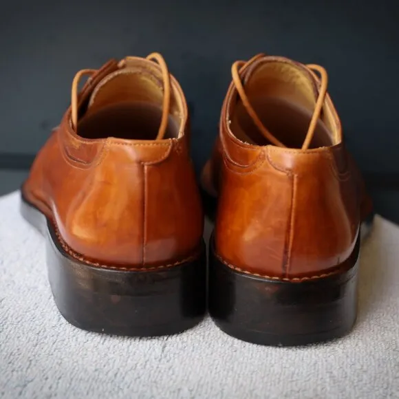 Lidfort for Barneys New York 8-US Brown Split Toe Norvegese Oxford Mens Dress Sh