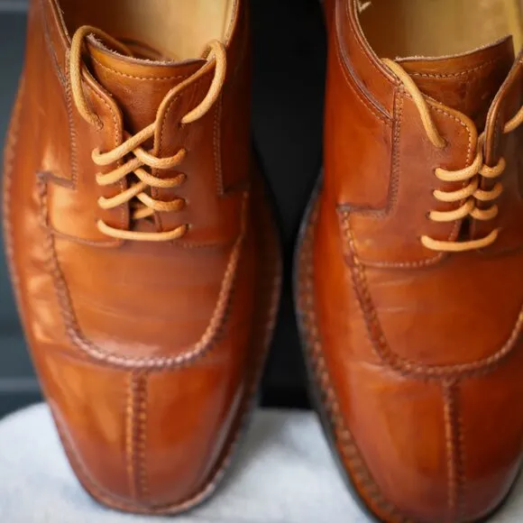 Lidfort for Barneys New York 8-US Brown Split Toe Norvegese Oxford Mens Dress Sh