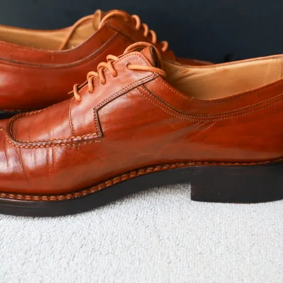 Lidfort for Barneys New York 8-US Brown Split Toe Norvegese Oxford Mens Dress Sh