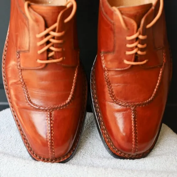 Lidfort for Barneys New York 8-US Brown Split Toe Norvegese Oxford Mens Dress Sh