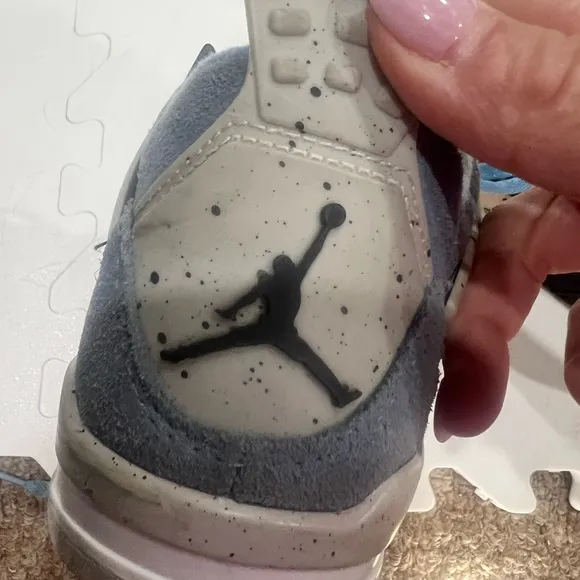 Light Blue Sneakers with Black Accents