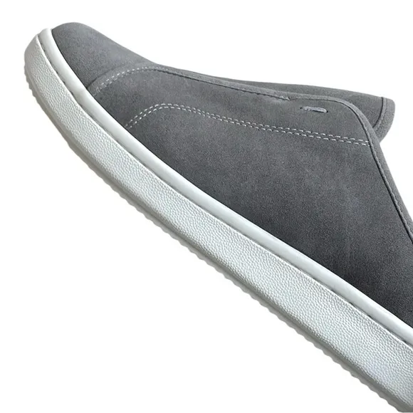 Like New Eileen Fisher Leather Pacy Slip-On Mule Sneakers Grey 9