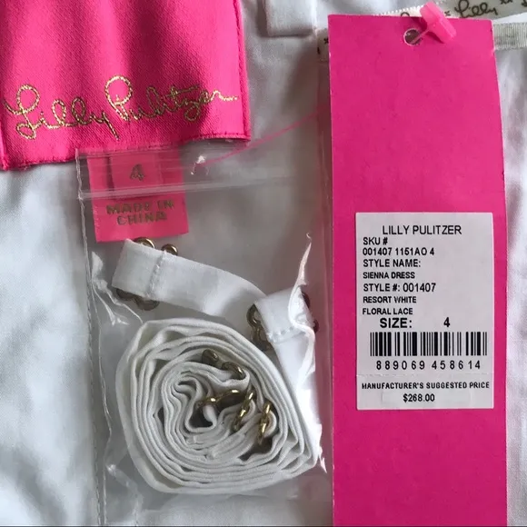 Lilly Pulitzer Sienna Dress in Resort Lace sz4 NEW