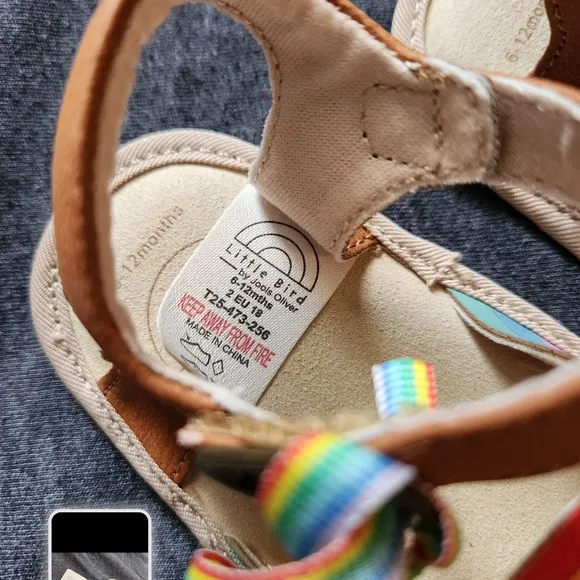 Little Bird Jools Oliver 6-12 European Rainbow Stripes Sandals Shoes