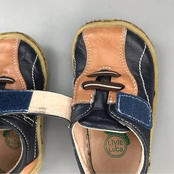 Livie &amp; Luca Kids Orthotic Leather Honeycomb Adhesive Comfort Shoes 6